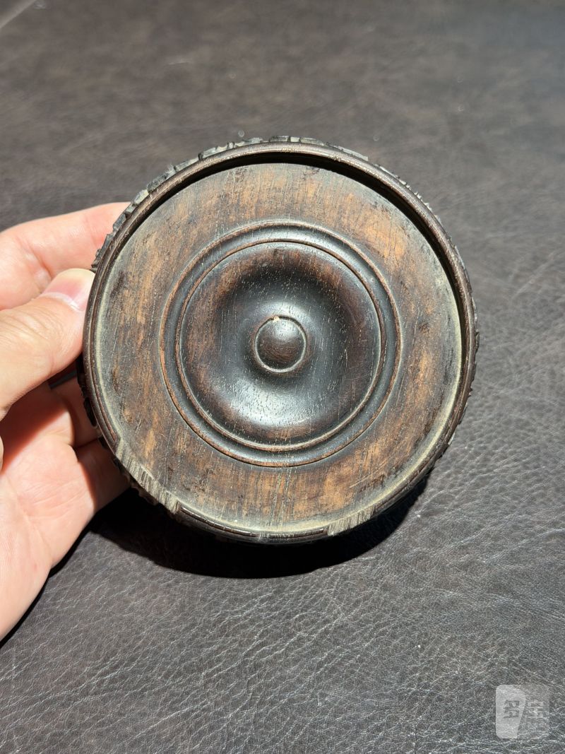 清雍正 仿汝釉菊瓣小洗（木座） - 图11